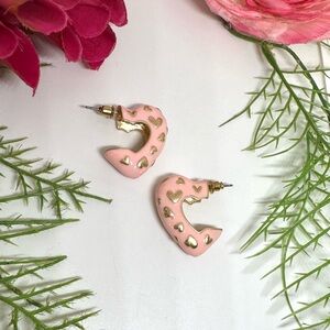 NEW✨Enameled Retro Heart Hoop Earrings